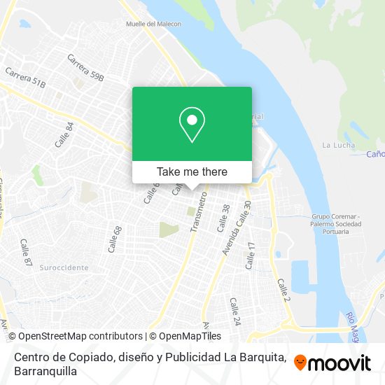 Mapa de Centro de Copiado, diseño y Publicidad La Barquita