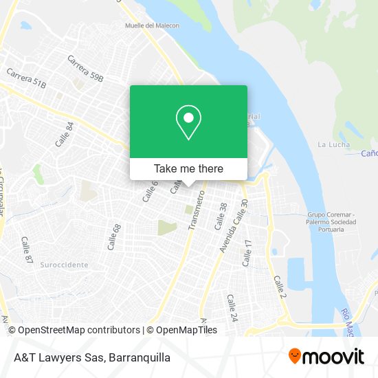 Mapa de A&T Lawyers Sas