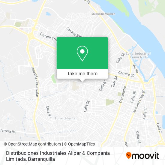 Distribuciones Industriales Alipar & Compania Limitada map