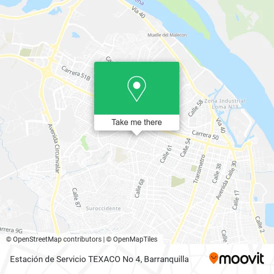 Mapa de Estación de Servicio TEXACO No 4
