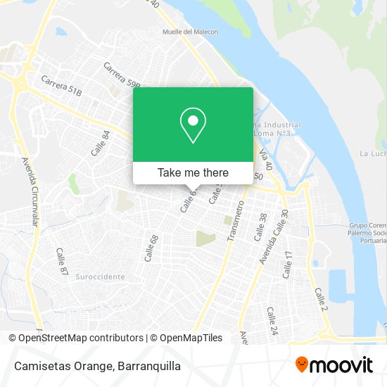 Mapa de Camisetas Orange