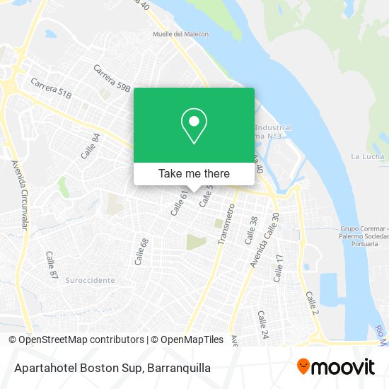 Apartahotel Boston Sup map