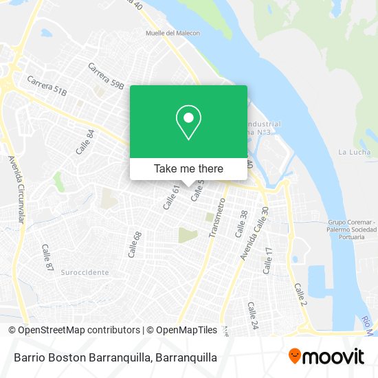 Barrio Boston Barranquilla map