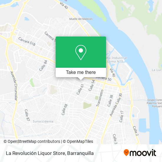 La Revolución Liquor Store map