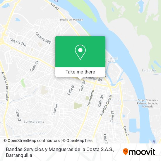 Mapa de Bandas Servicios y Mangueras de la Costa S.A.S.