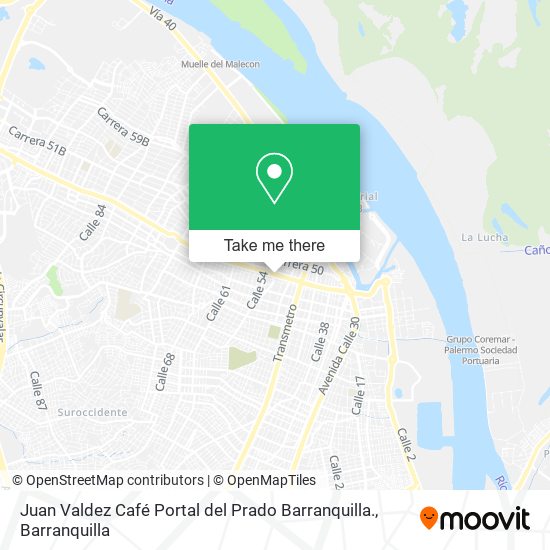 Juan Valdez Café Portal del Prado Barranquilla. map