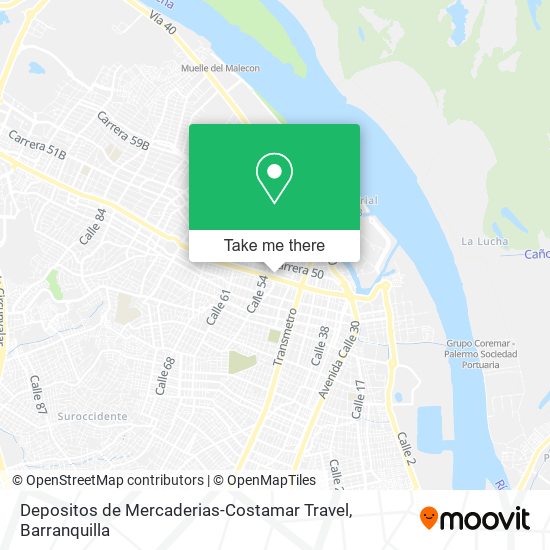 Depositos de Mercaderias-Costamar Travel map