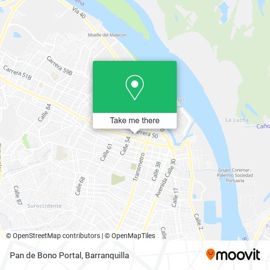 Pan de Bono Portal map