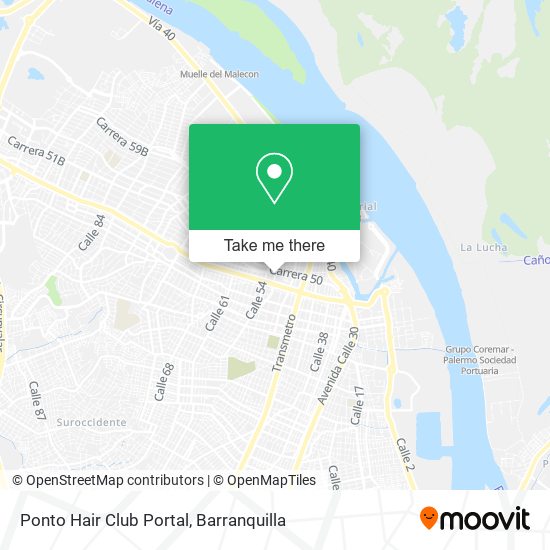 Ponto Hair Club Portal map