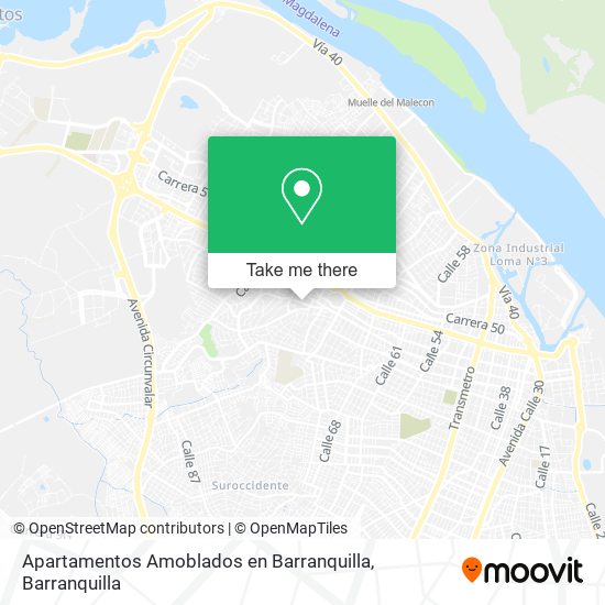 Apartamentos Amoblados en Barranquilla map