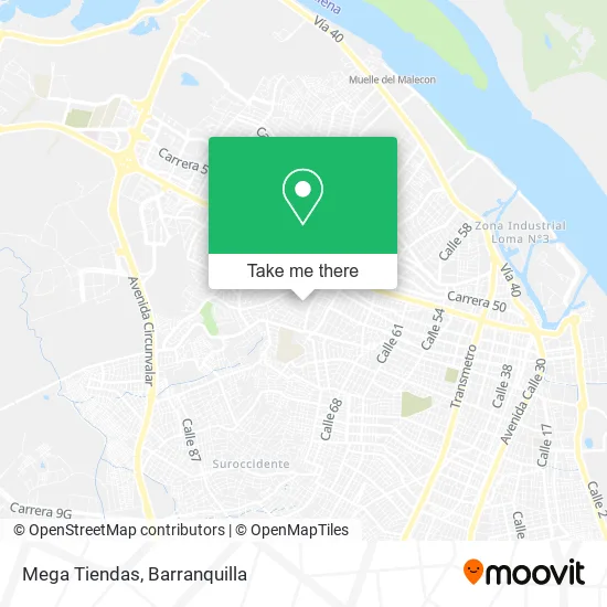 Mega Tiendas map