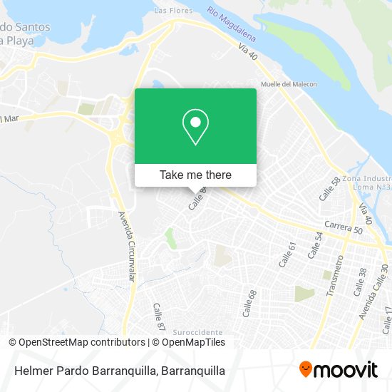 Helmer Pardo Barranquilla map