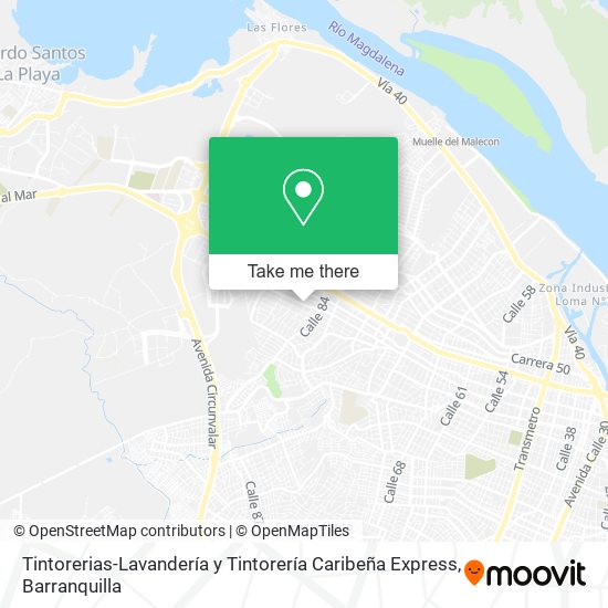 Mapa de Tintorerias-Lavandería y Tintorería Caribeña Express