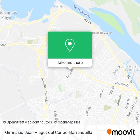 How to get to Gimnasio Jean Piaget del Caribe in Barranquilla by Bus