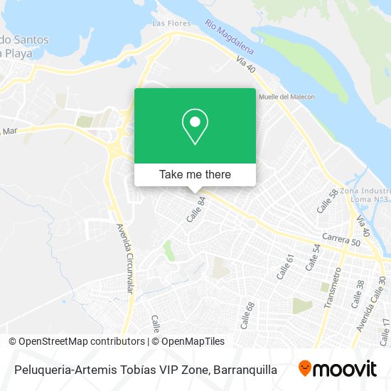 Peluqueria-Artemis Tobías VIP Zone map