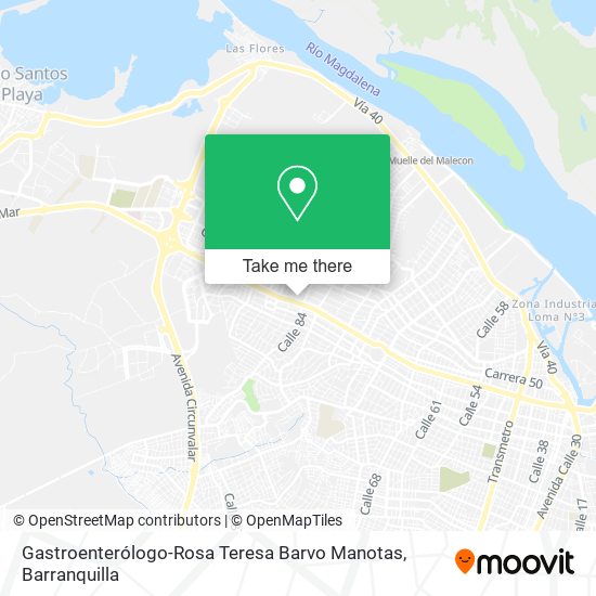 Gastroenterólogo-Rosa Teresa Barvo Manotas map