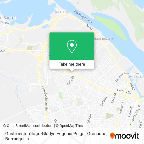 Gastroenterólogo-Gladys Eugenia Pulgar Granados map