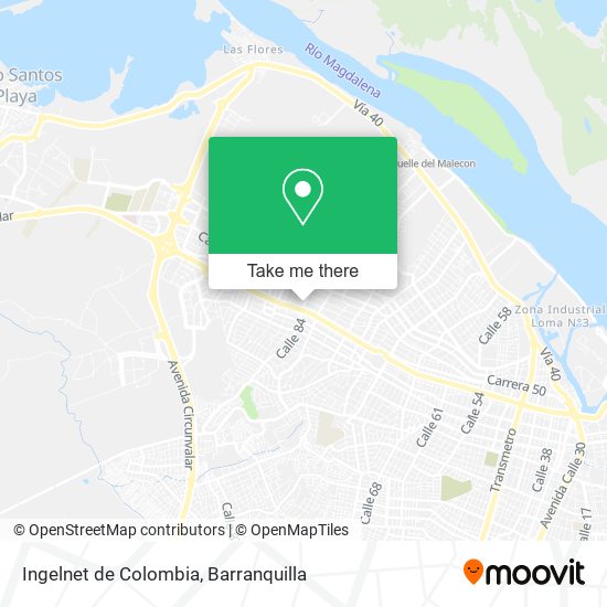 Mapa de Ingelnet de Colombia