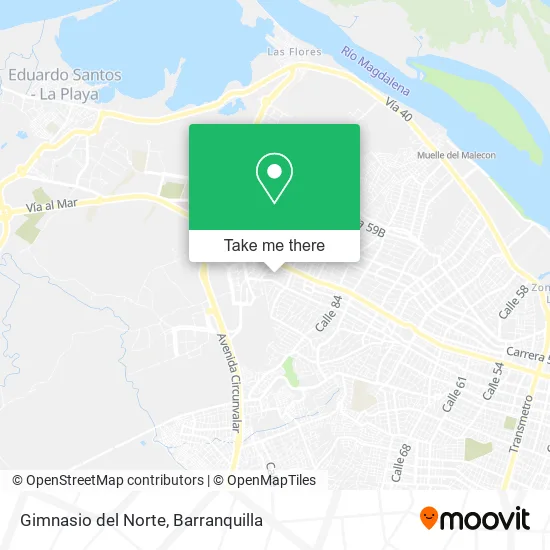 Gimnasio del Norte map