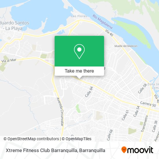 Xtreme Fitness Club Barranquilla map