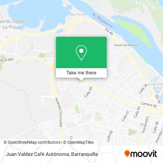 Juan Valdez Café Autónoma map