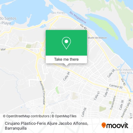 Mapa de Cirujano Plástico-Feris Aljure Jacobo Alfonso