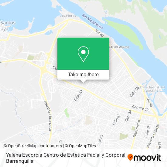 Mapa de Yalena Escorcia Centro de Estetica Facial y Corporal