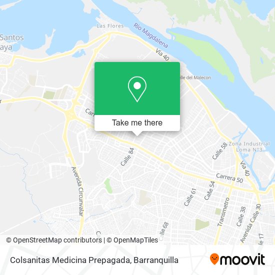 Mapa de Colsanitas Medicina Prepagada