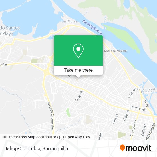 Ishop-Colombia map