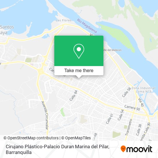 Mapa de Cirujano Plástico-Palacio Duran Marina del Pilar