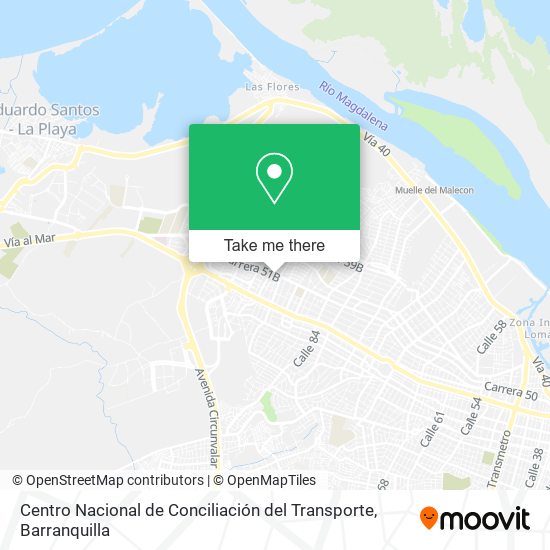 Centro Nacional de Conciliación del Transporte map