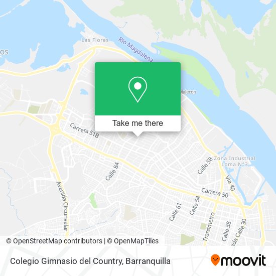 Mapa de Colegio Gimnasio del Country