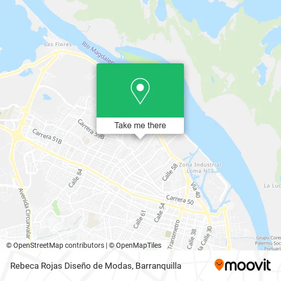 Mapa de Rebeca Rojas Diseño de Modas