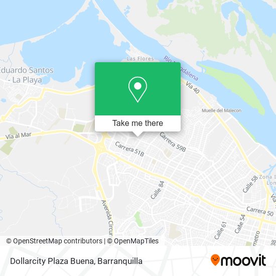 Mapa de Dollarcity Plaza Buena