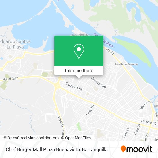 Chef Burger Mall Plaza Buenavista map