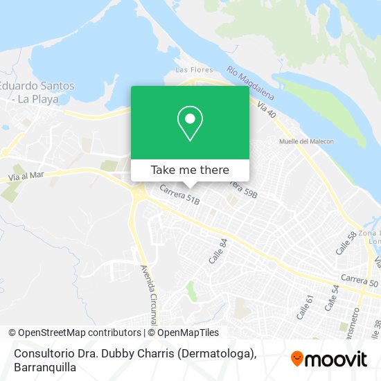 Consultorio Dra. Dubby Charris (Dermatologa) map