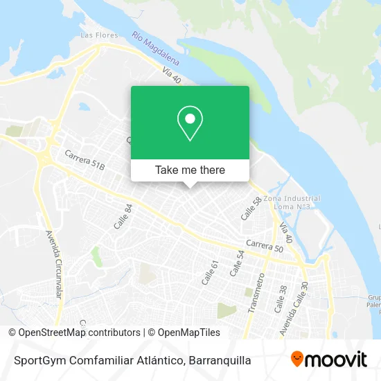 Mapa de SportGym Comfamiliar Atlántico