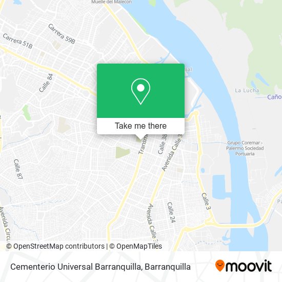Mapa de Cementerio Universal Barranquilla