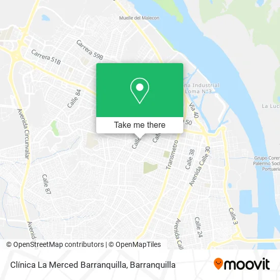 Clínica La Merced Barranquilla map