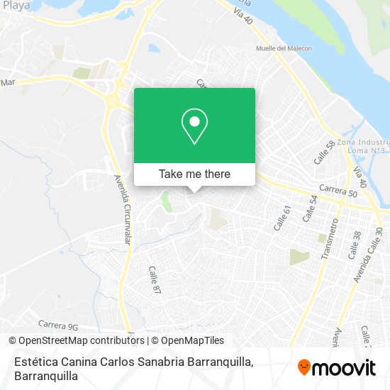 Mapa de Estética Canina Carlos Sanabria Barranquilla