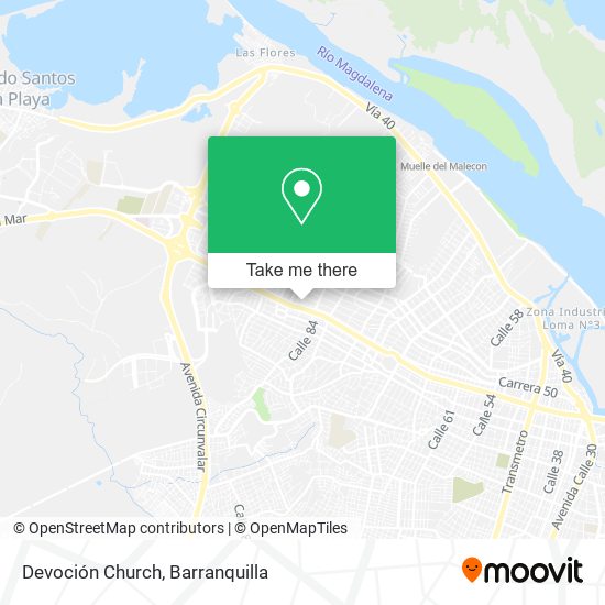 Devoción Church map