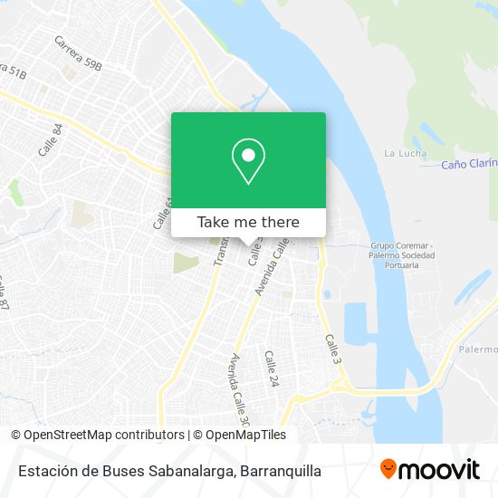 Mapa de Estación de Buses Sabanalarga