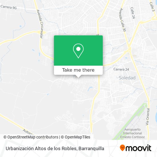 Urbanización Altos de los Robles map