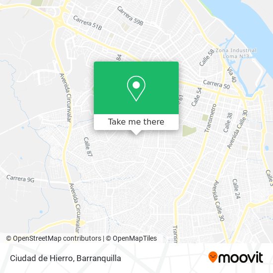 Ciudad de Hierro map