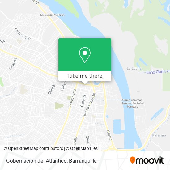 Mapa de Gobernación del Atlántico