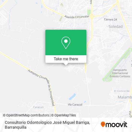 Consultorio Odontológico José Miguel Barriga map