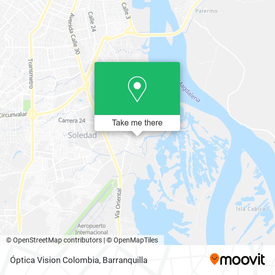 Óptica Vision Colombia map
