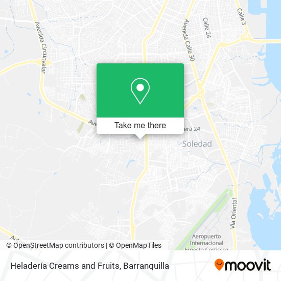 Heladería Creams and Fruits map