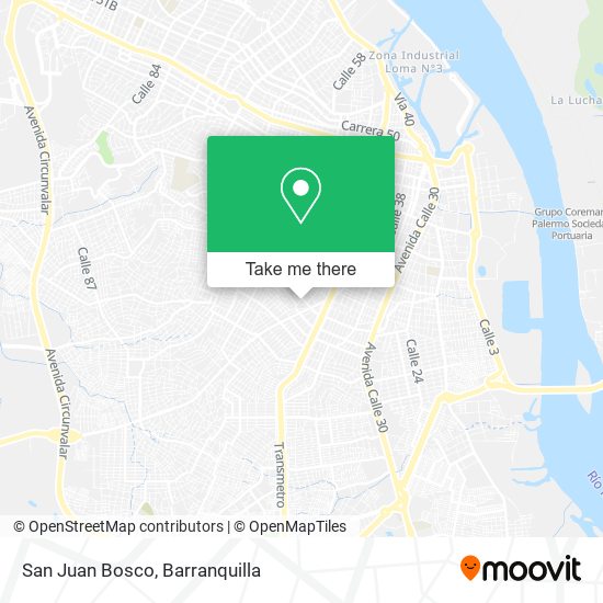 San Juan Bosco map