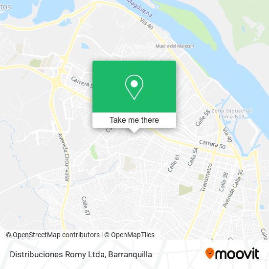 Mapa de Distribuciones Romy Ltda